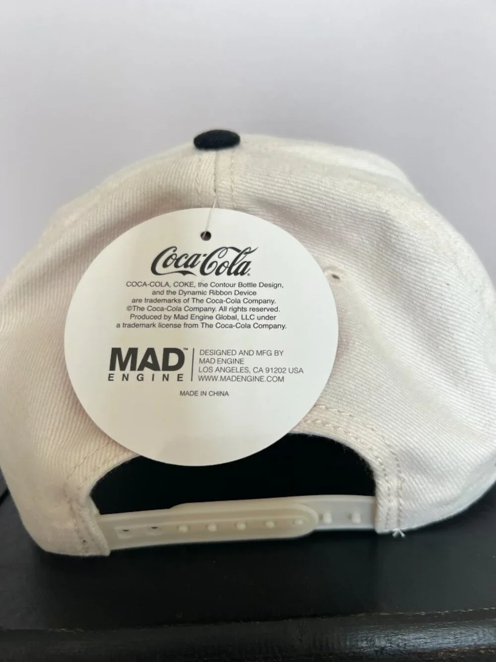 NEW Coca-Cola Drink Logo Snapback Hat Mad Engine NWT